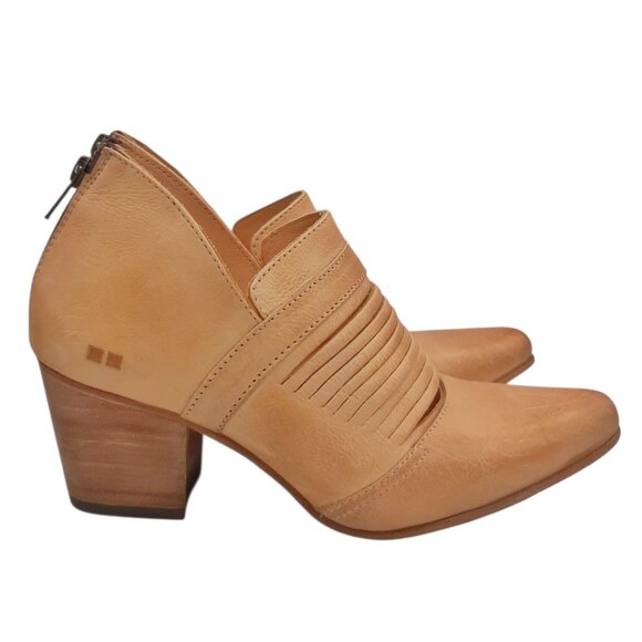 Bed Stu Light Tan Leather Trough Bootie SZ 9 - Picture 1 of 15